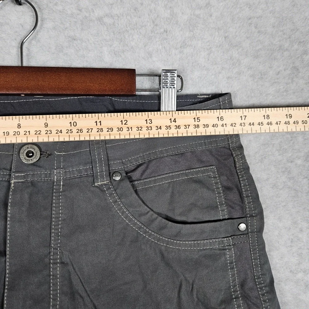 KUHL (Men's 33x30) Gray Pants Radikl Hiking Outdoor Nylon Stretch Utility 5109